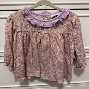 Ruffle long sleeve shirt